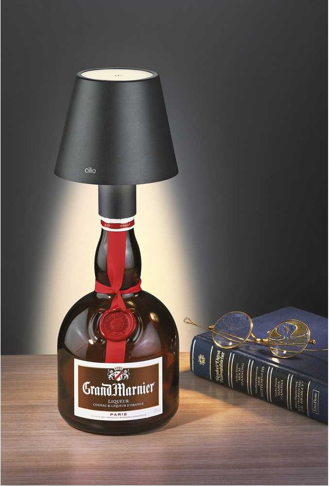 Cilio LED lampička na láhev Luce, černá