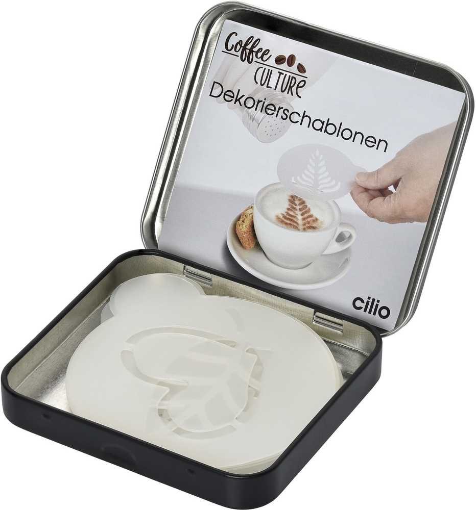 Cilio Šablony na zdobení kávy, 6 ks