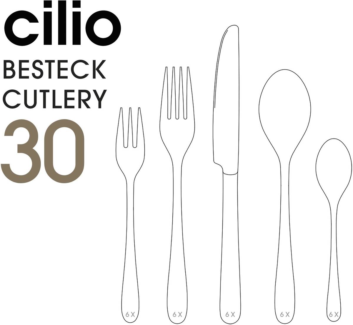 Cilio Příborová sada Firenze, 30 ks