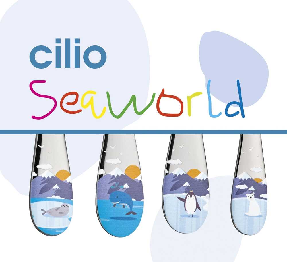 Cilio Dětská příborová sada Seaworld, 4 ks