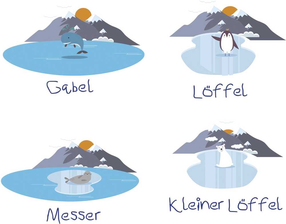 Cilio Dětská příborová sada Seaworld, 4 ks