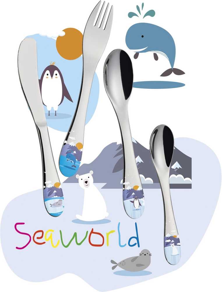 Cilio Dětská příborová sada Seaworld, 4 ks
