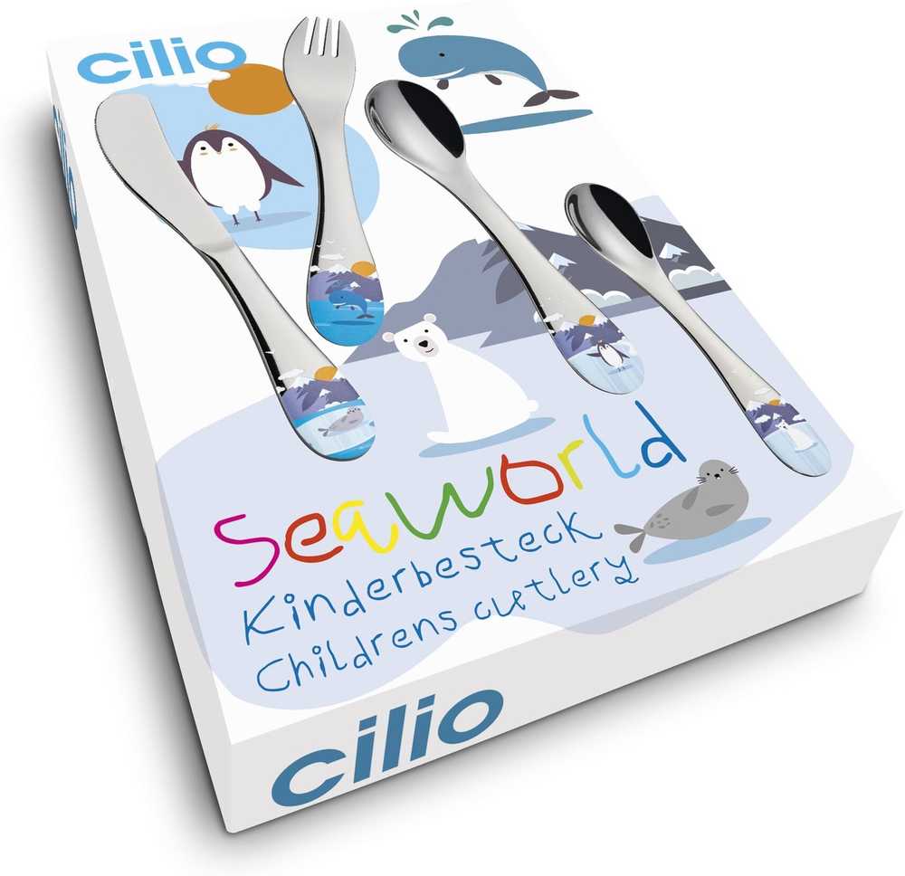 Cilio Dětská příborová sada Seaworld, 4 ks