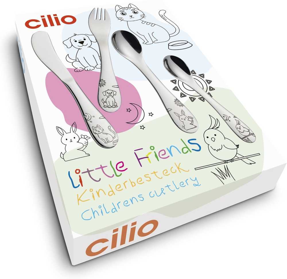 Cilio Dětská příborová sada Little Friends, 4 ks