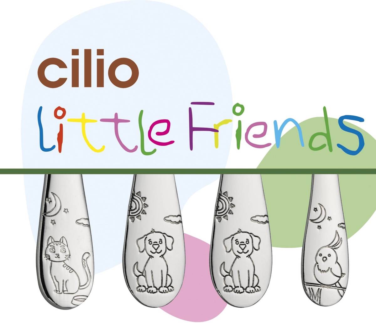 Cilio Dětská příborová sada Little Friends, 4 ks