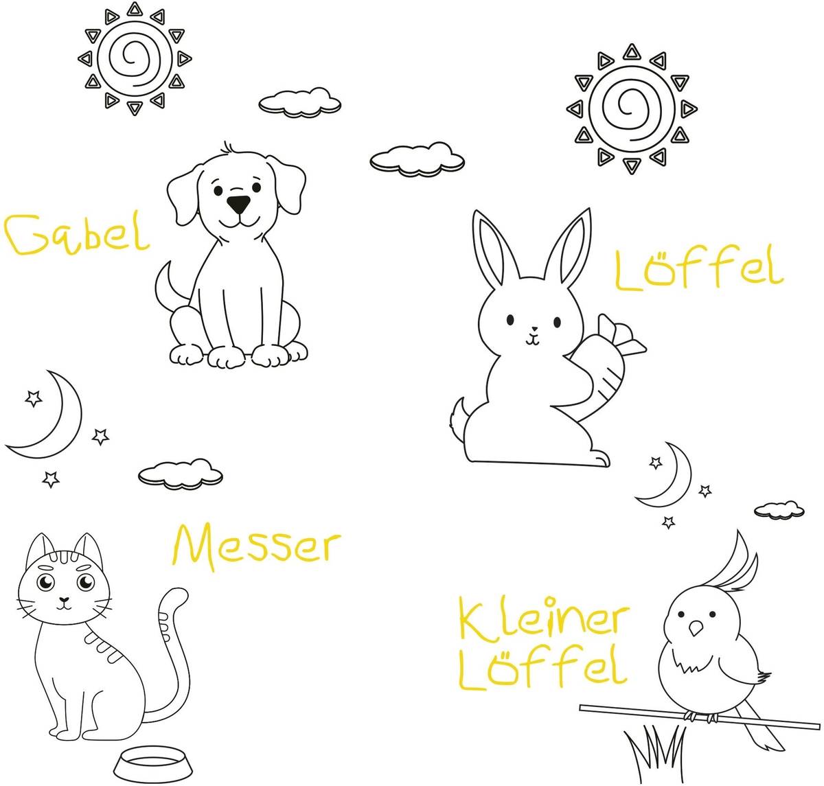 Cilio Dětská příborová sada Little Friends, 4 ks