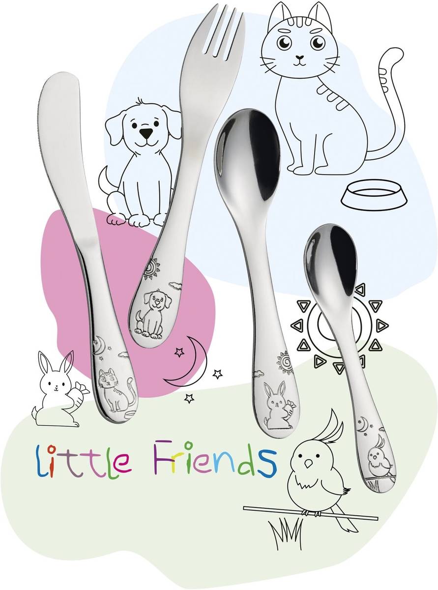 Cilio Dětská příborová sada Little Friends, 4 ks