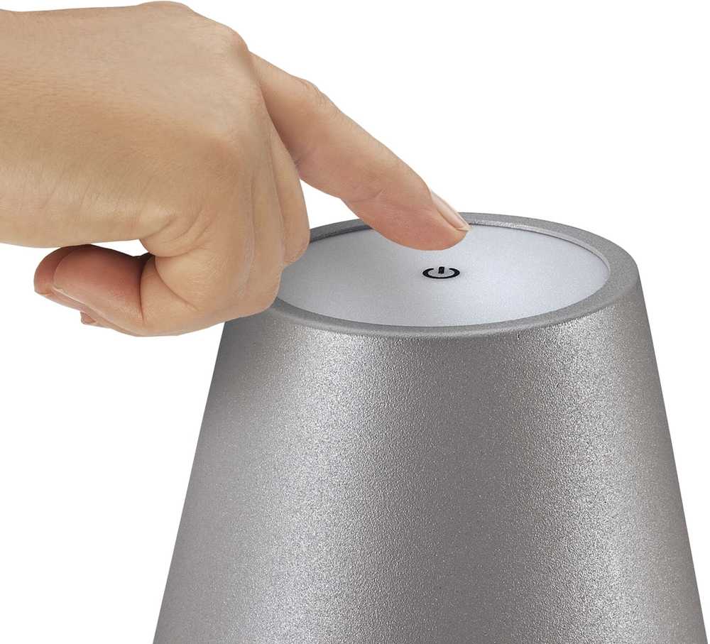 Cilio LED lampička Sole, šedá