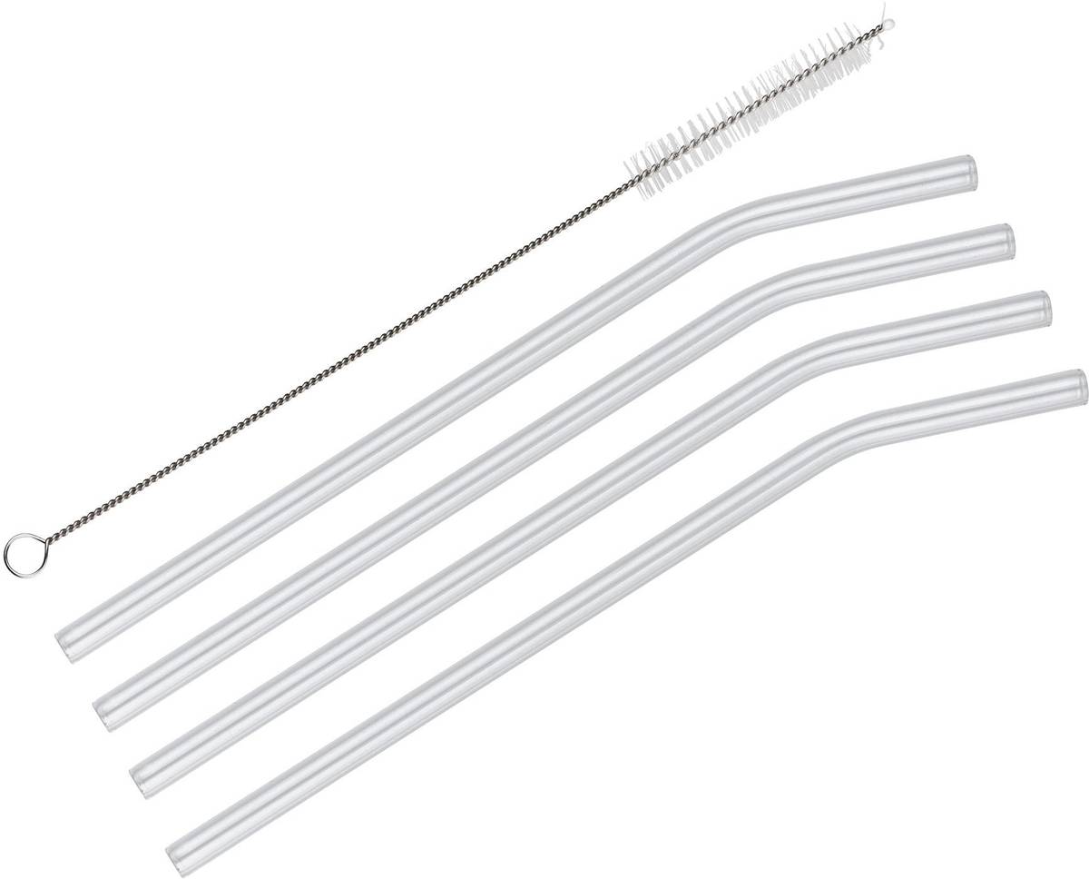 Cilio Skleněná brčka Vetro, zahnutá