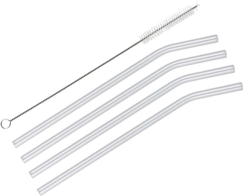 Cilio Skleněná brčka Vetro, zahnutá