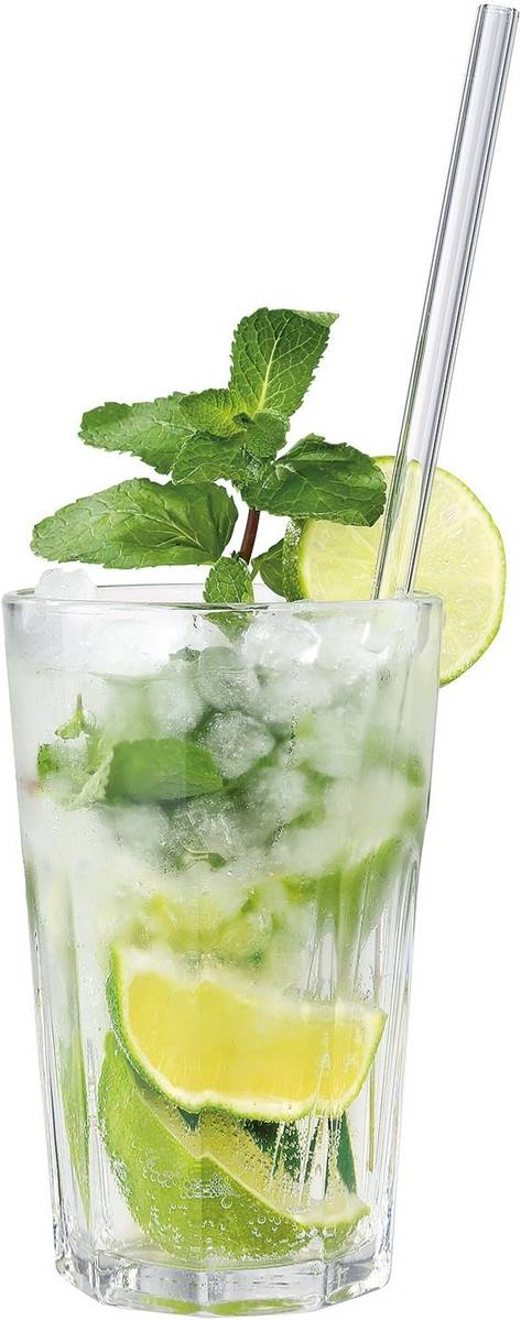 Cilio Skleněná brčka Vetro, zahnutá