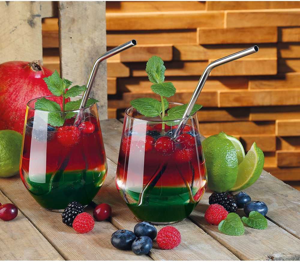 Cilio Nerezová brčka Steel, zahnutá