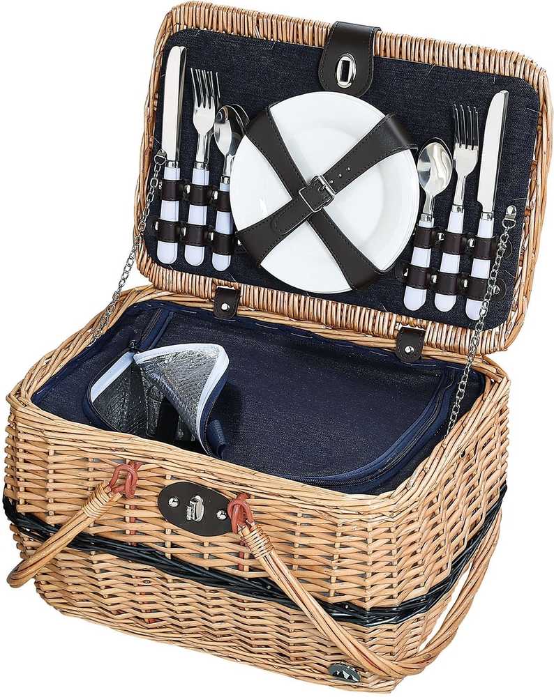 Cilio Piknikový koš Idro, světle hnědá