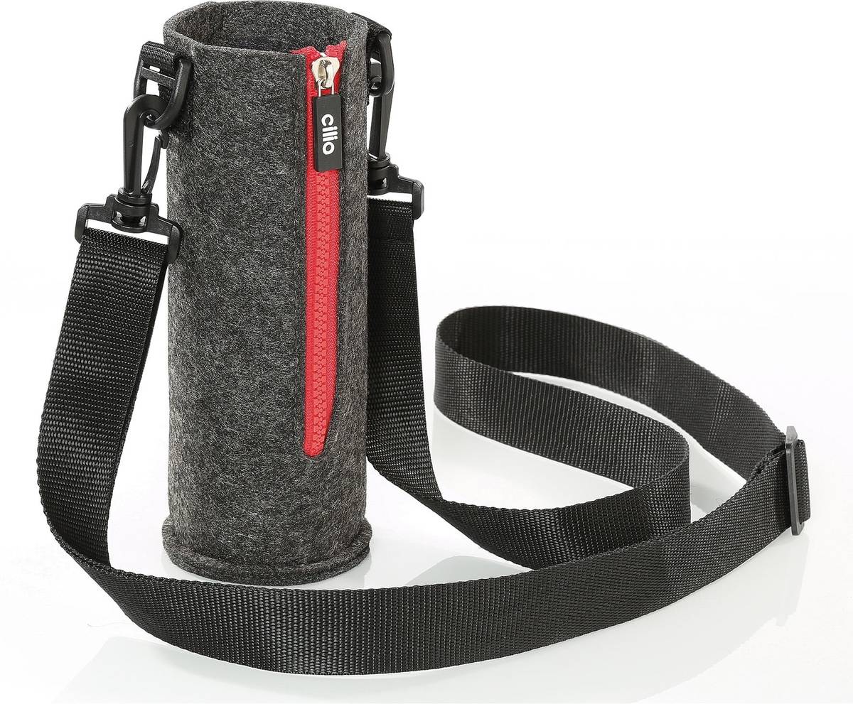 Cilio Elegante Pouzdro na láhev, šedo červená