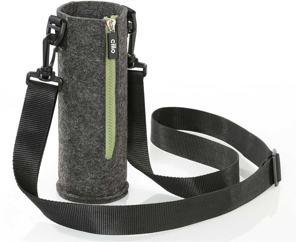 Cilio Elegante Pouzdro na láhev, šedo zelená