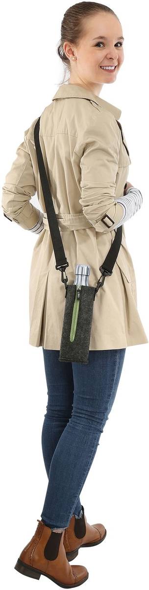 Cilio Elegante Pouzdro na láhev, šedo zelená