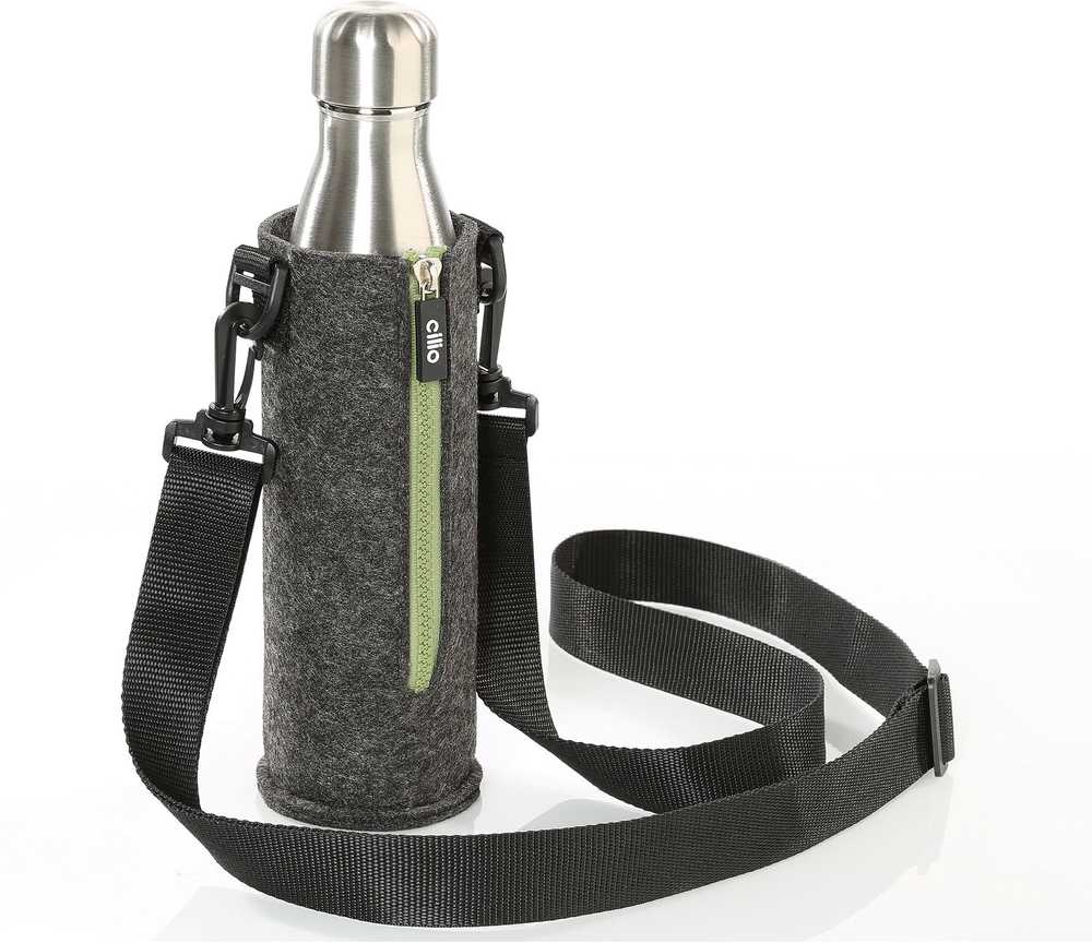 Cilio Elegante Pouzdro na láhev, šedo zelená