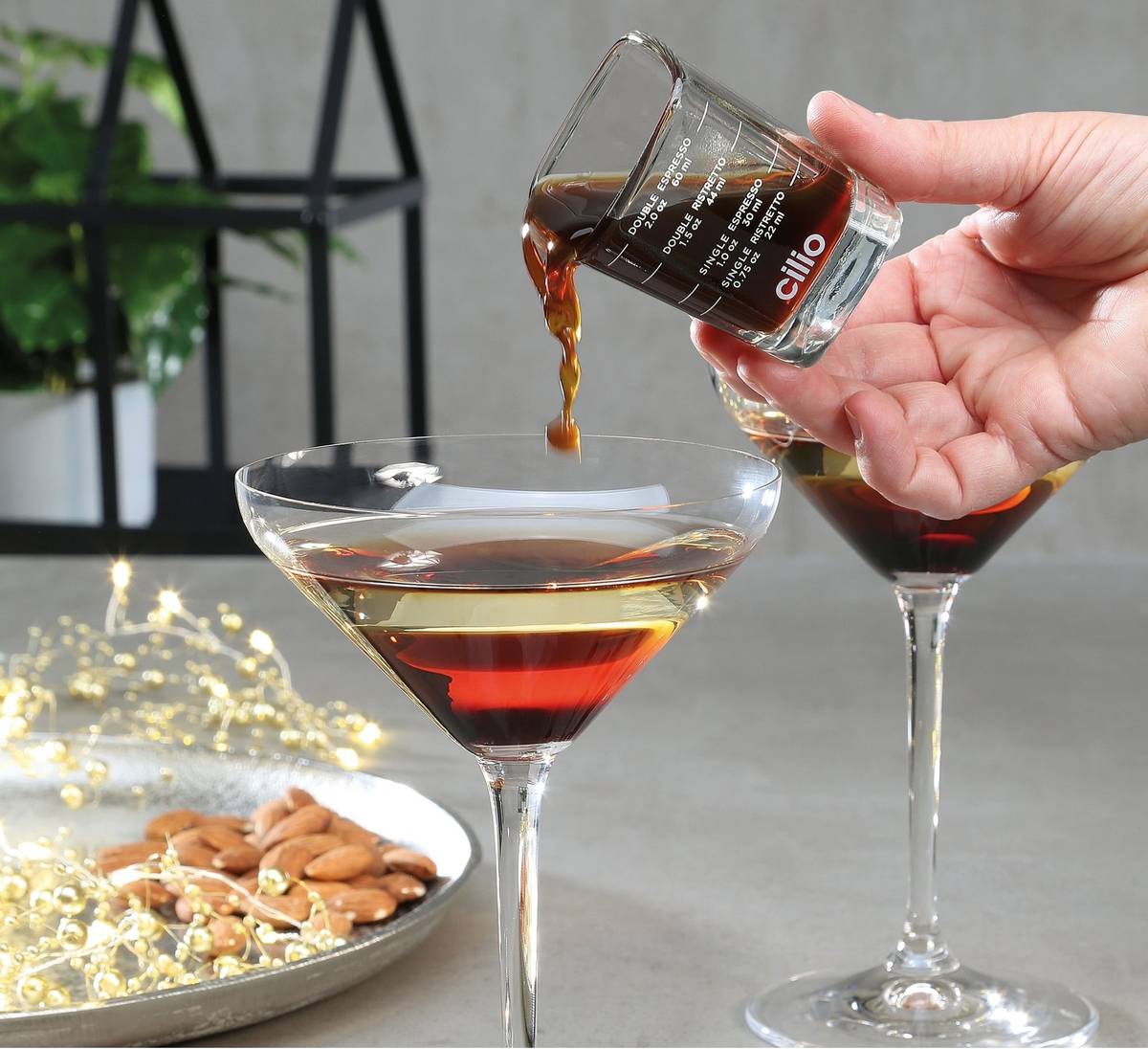 Cilio Skleněná odměrka na kávu