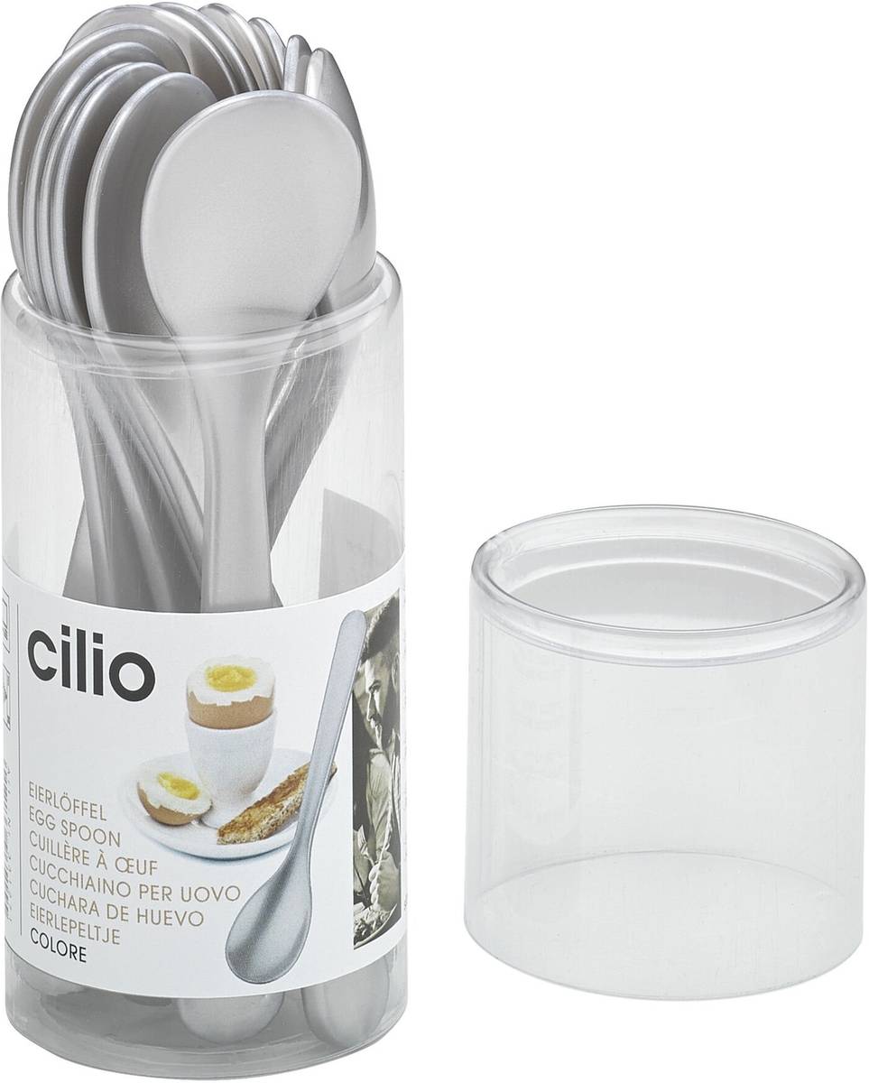 Cilio Lžička na vajíčko Colore, stříbrná