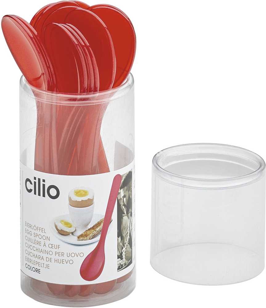 Cilio Lžička na vajíčko Colore, červená
