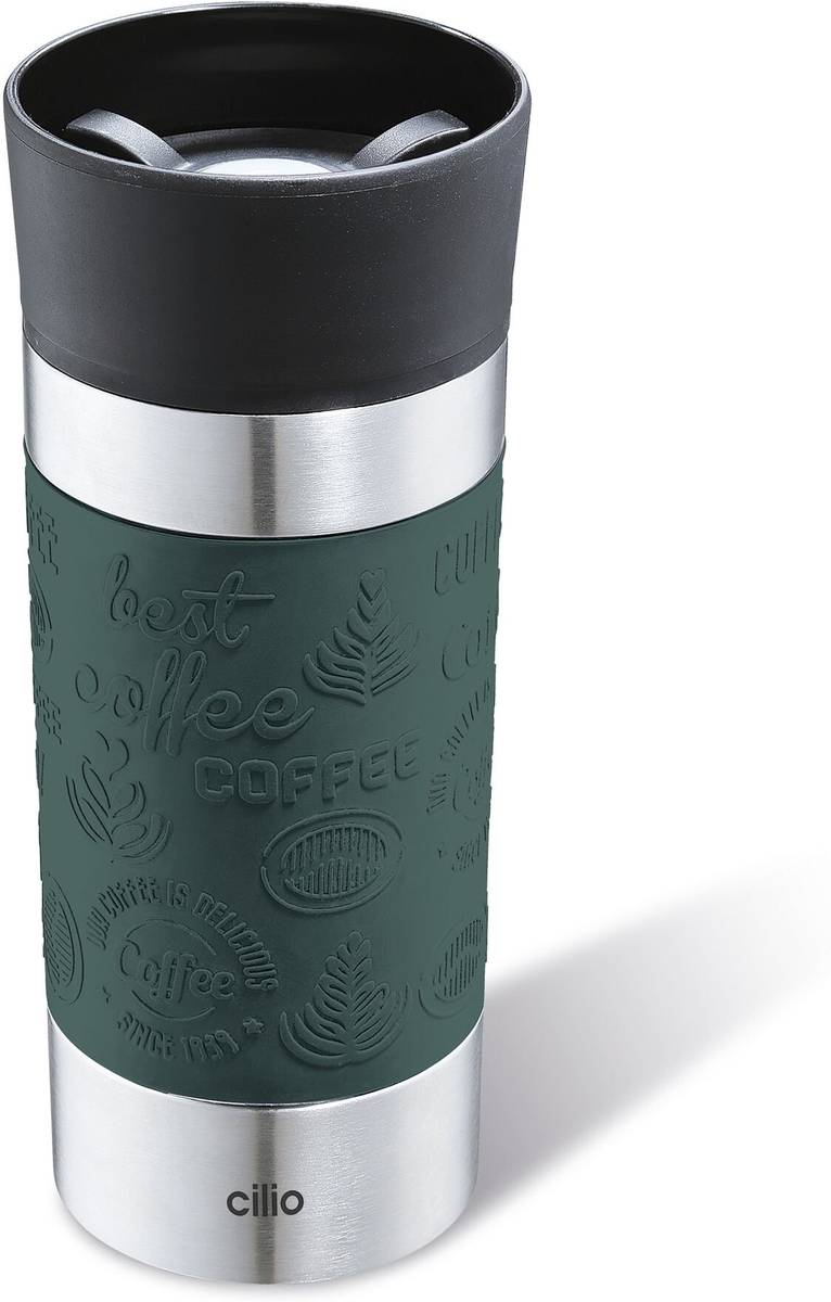 Cilio Viaggio Termohrnek 360 ml, tmavě zelená