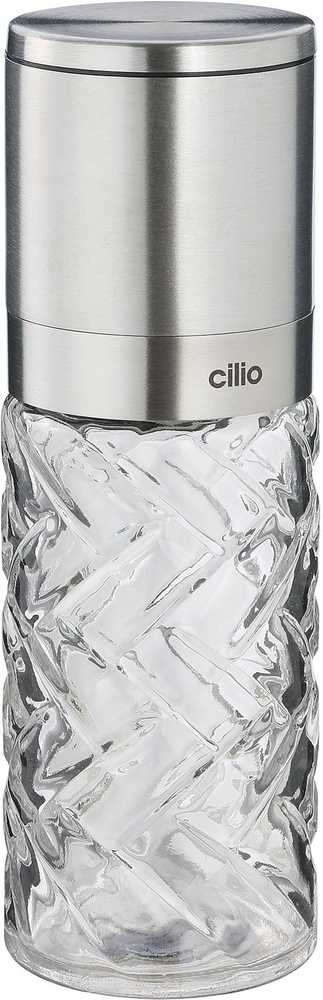Cilio Mlýnek na sůl nebo pepř Cristallo, stříbrná