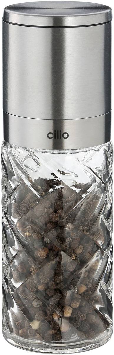 Cilio Mlýnek na sůl nebo pepř Cristallo, stříbrná