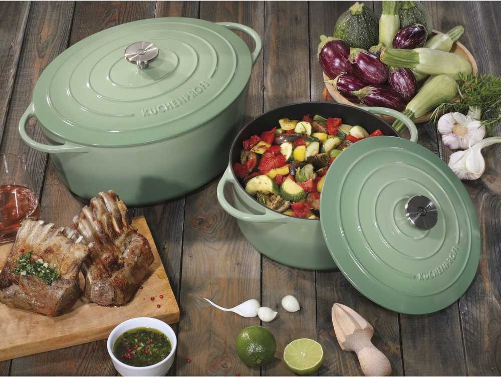 Küchenprofi Litinový hrnec, 24 cm, zelená