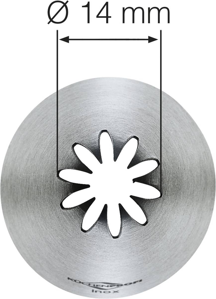 Küchenprofi Zdobící špička, květinová, 14 mm