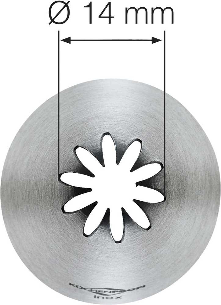 Küchenprofi Zdobící špička, květinová, 14 mm