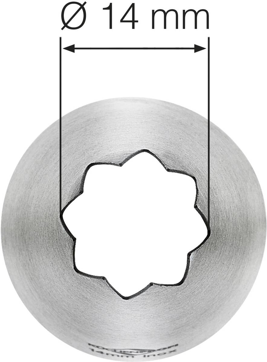 Küchenprofi Zdobící špička, hvězdicová, 14 mm