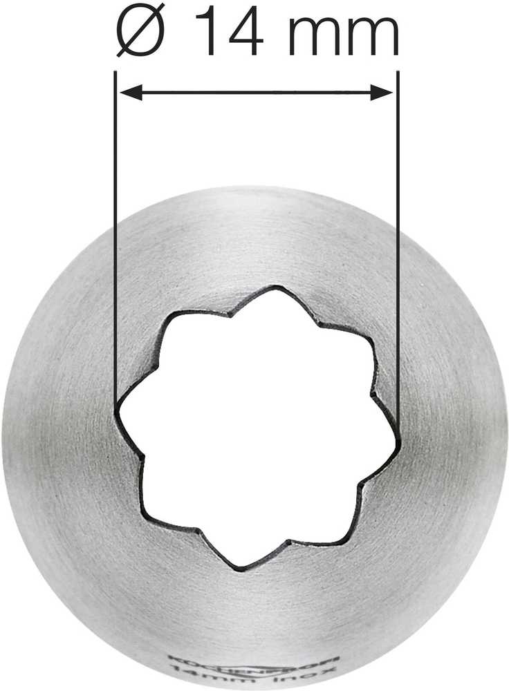 Küchenprofi Zdobící špička, hvězdicová, 14 mm