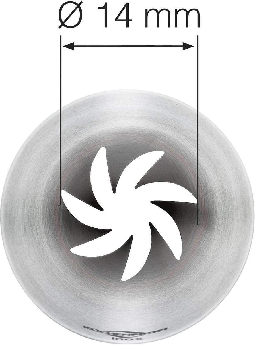 Küchenprofi Zdobící špička, na rozety, 16 mm