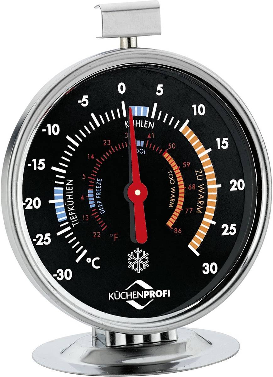 Küchenprofi Teploměr do lednice / mrazáku, černá