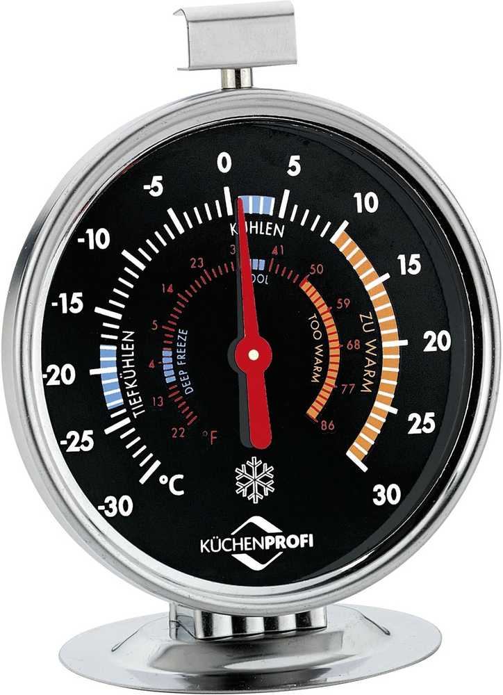 Küchenprofi Teploměr do lednice / mrazáku, černá