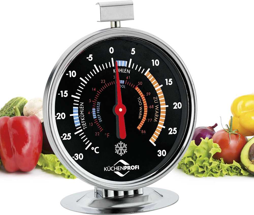 Küchenprofi Teploměr do lednice / mrazáku, černá