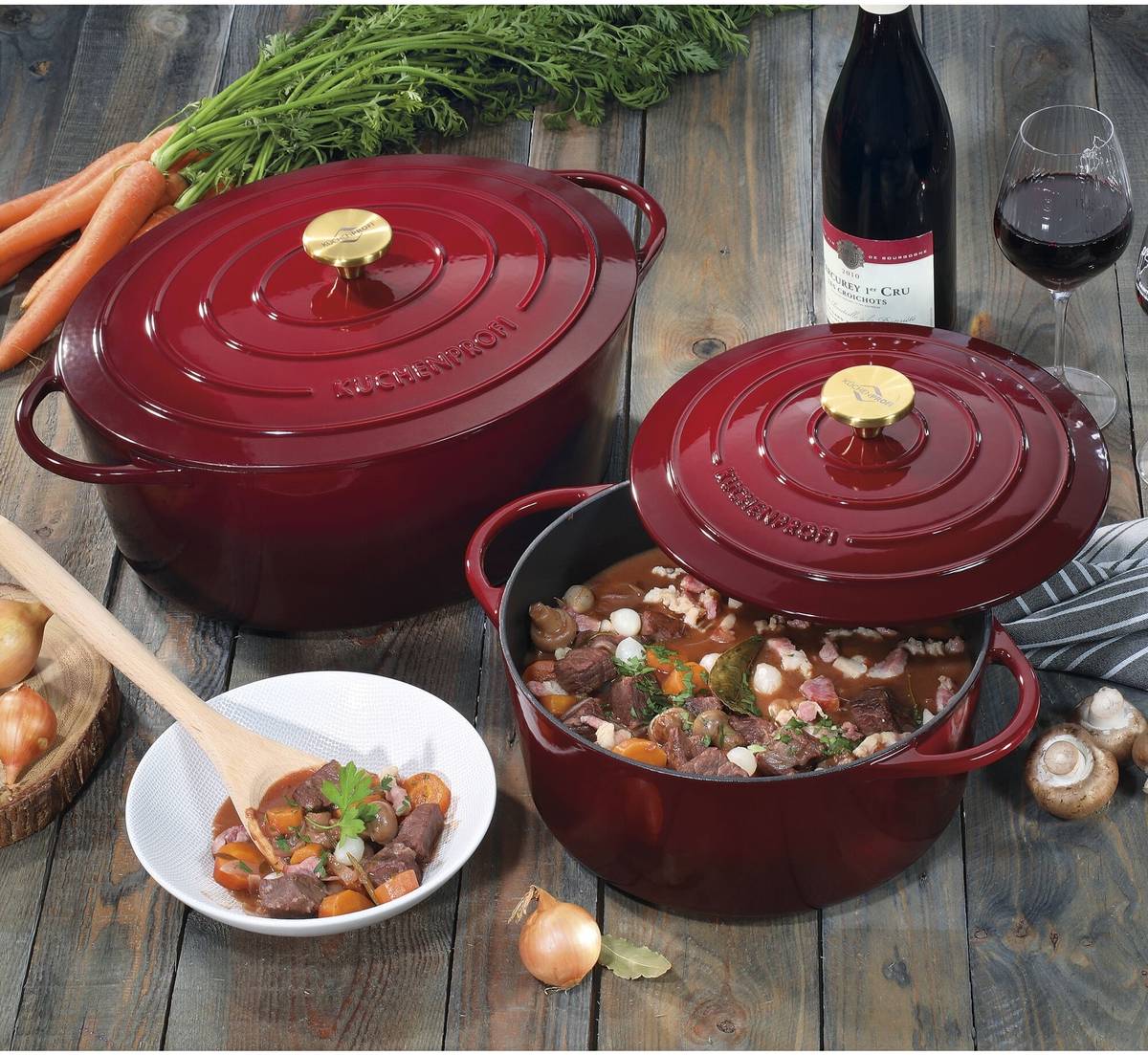 Küchenprofi Litinový hrnec, 33 cm, tmavě vínová