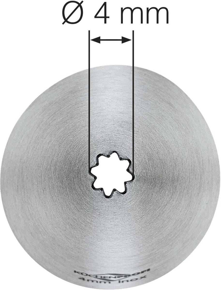 Küchenprofi Zdobící špička, hvězdicová, 4 mm