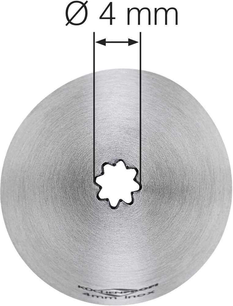 Küchenprofi Zdobící špička, hvězdicová, 4 mm