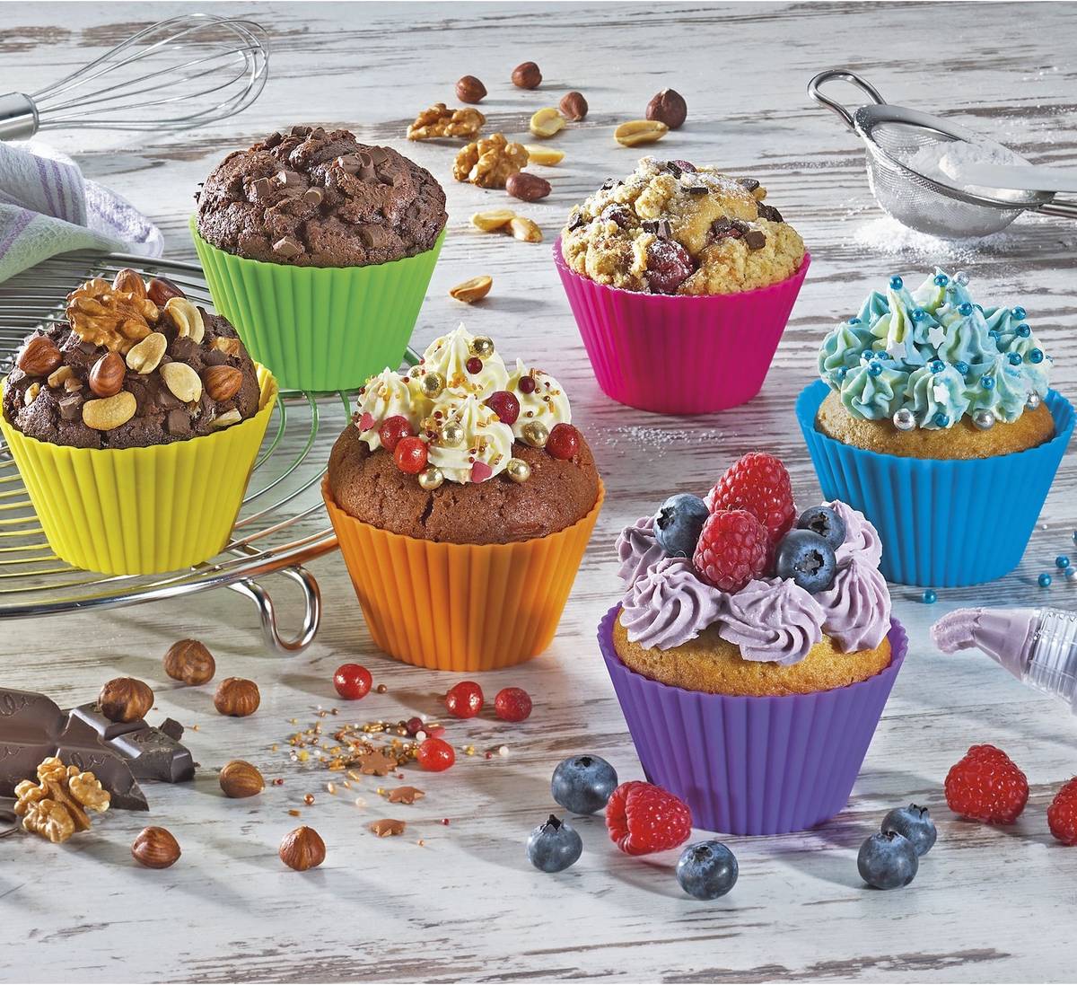 Küchenprofi Formičky na muffiny, 9 cm, 6 ks