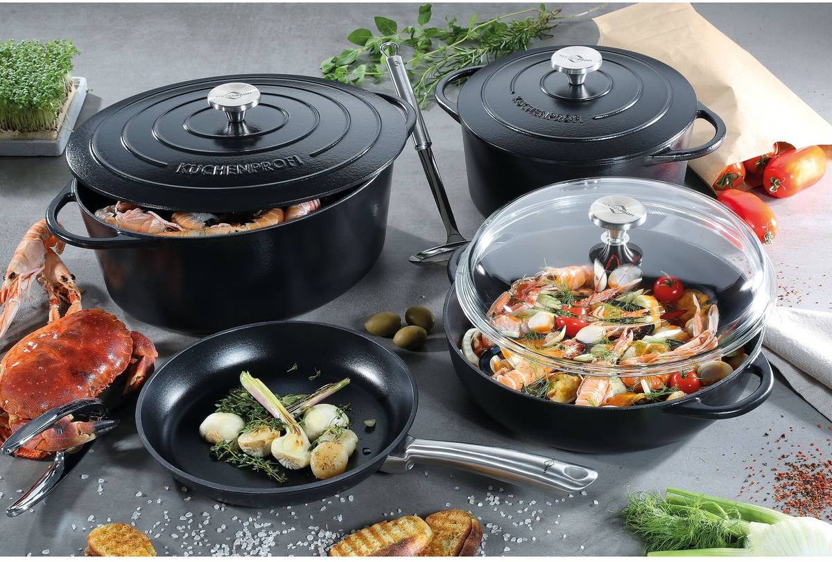 Küchenprofi Litinový hrnec, 20 cm, černá