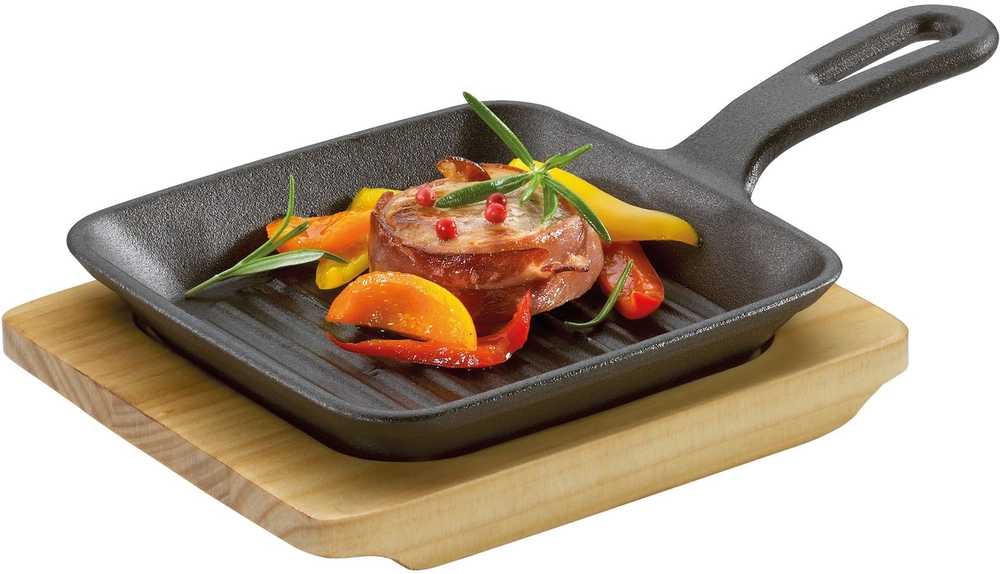 Küchenprofi Servírovací pánev s dřevěným prkénkem