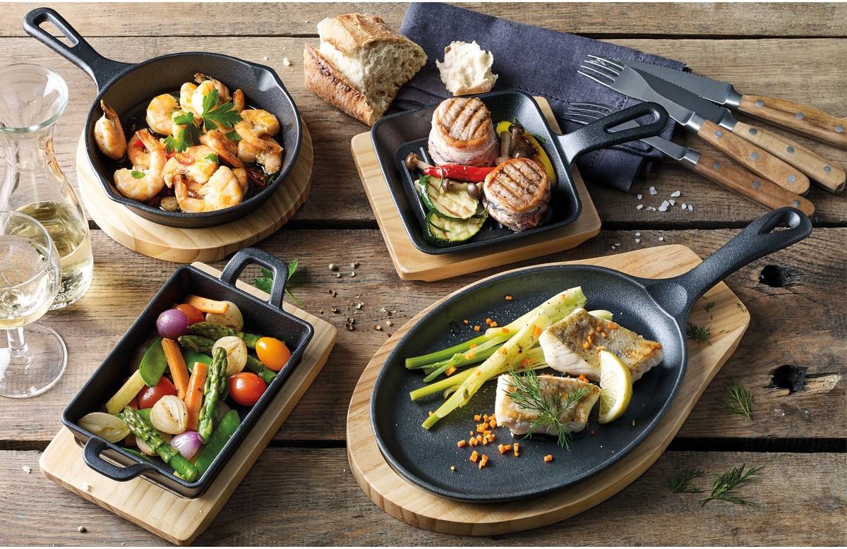 Küchenprofi Servírovací pánev s dřevěným prkénkem