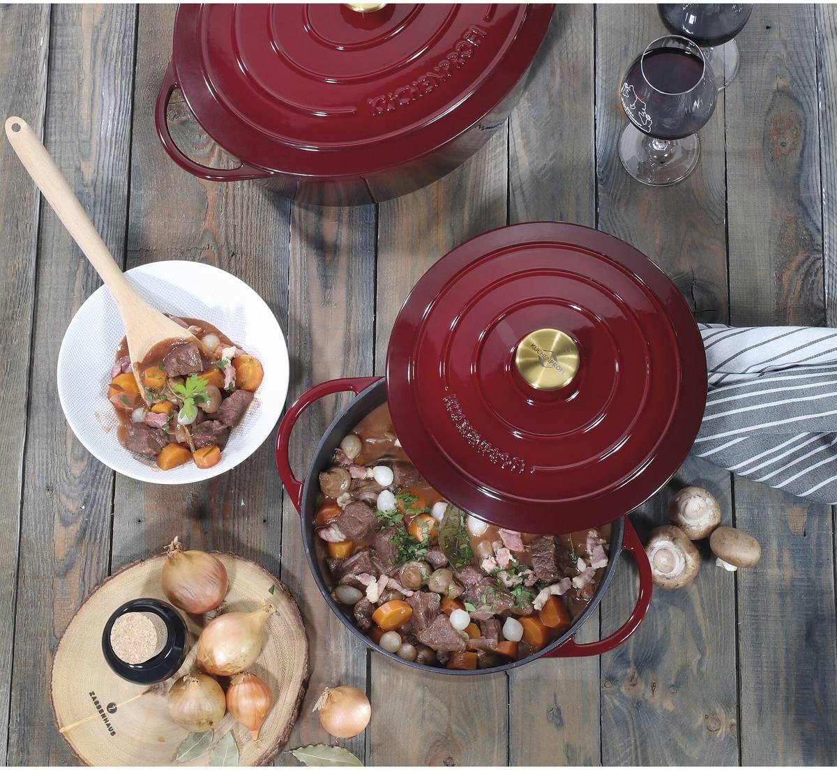 Küchenprofi Litinový hrnec, 24 cm, vínově červená