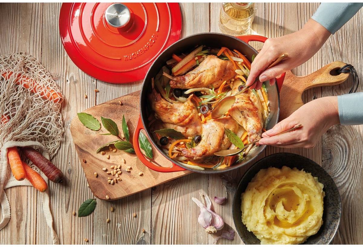 Küchenprofi Litinový hrnec, 20 cm, červená