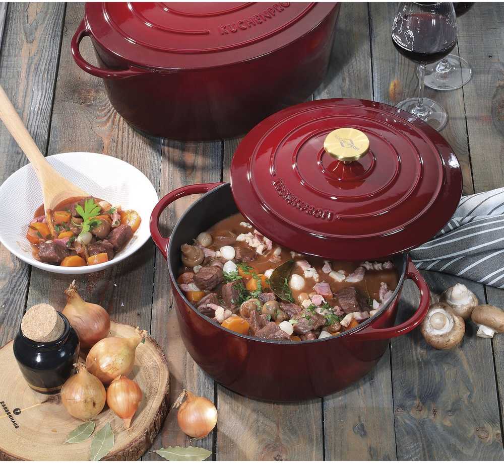 Küchenprofi Litinový hrnec, 26 cm, vínově červená