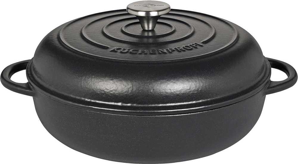 Küchenprofi Litinová pánev s poklicí, 28 cm, černá