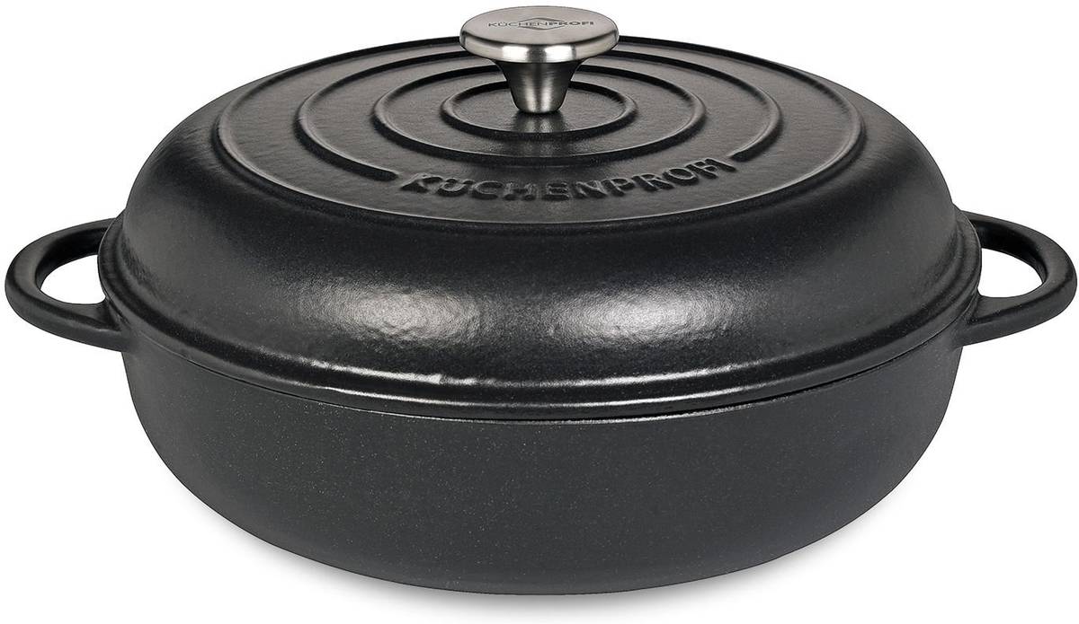 Küchenprofi Litinová pánev s poklicí, 28 cm, černá