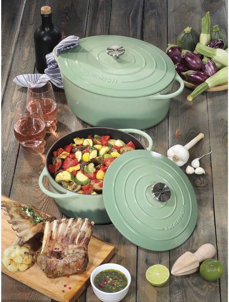 Küchenprofi Litinový hrnec, 35 cm, zelená