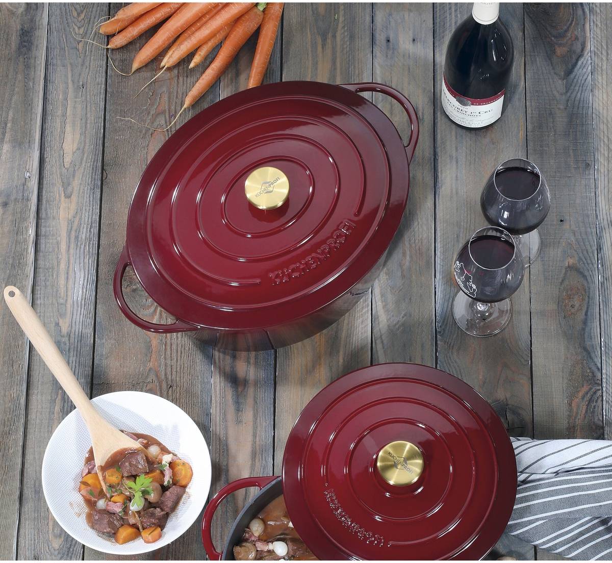 Küchenprofi Litinový hrnec, 35 cm, tmavě vínová